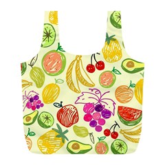 Cute Fruits Pattern Full Print Recycle Bags (l)  by paulaoliveiradesign