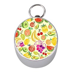 Cute Fruits Pattern Mini Silver Compasses