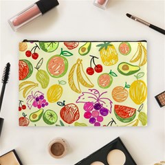 Cute Fruits Pattern Cosmetic Bag (large)  by paulaoliveiradesign