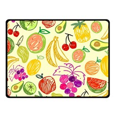 Cute Fruits Pattern Fleece Blanket (small) by paulaoliveiradesign