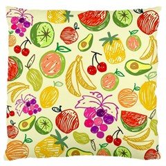 Cute Fruits Pattern Standard Flano Cushion Case (one Side) by paulaoliveiradesign