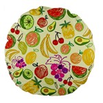 Cute Fruits Pattern Large 18  Premium Flano Round Cushions Front