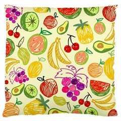 Cute Fruits Pattern Large Cushion Case (one Side) by paulaoliveiradesign