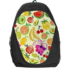 Cute Fruits Pattern Backpack Bag by paulaoliveiradesign