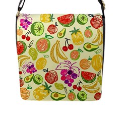 Cute Fruits Pattern Flap Messenger Bag (l) 