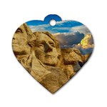 Monument President Landmark Dog Tag Heart (Two Sides) Back