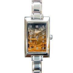 Palace Monument Architecture Rectangle Italian Charm Watch