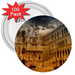 Palace Monument Architecture 3  Buttons (100 pack) 