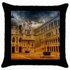 Palace Monument Architecture Throw Pillow Case (black) by Celenk