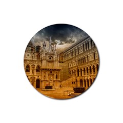 Palace Monument Architecture Rubber Round Coaster (4 pack) 