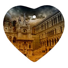 Palace Monument Architecture Heart Ornament (Two Sides)