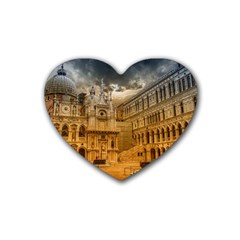 Palace Monument Architecture Rubber Coaster (Heart) 