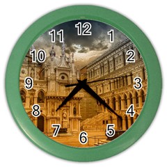 Palace Monument Architecture Color Wall Clocks