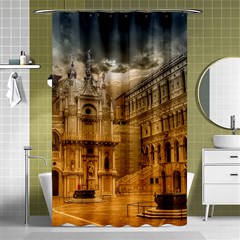 Palace Monument Architecture Shower Curtain 48  x 72  (Small) 