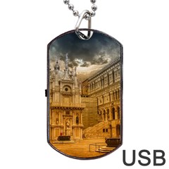 Palace Monument Architecture Dog Tag Usb Flash (one Side) by Celenk