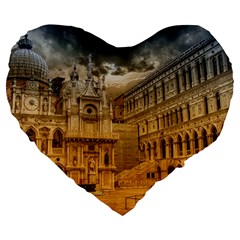 Palace Monument Architecture Large 19  Premium Heart Shape Cushions