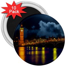 London Skyline England Landmark 3  Magnets (10 Pack)  by Celenk