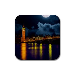 London Skyline England Landmark Rubber Coaster (square)  by Celenk