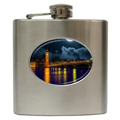 London Skyline England Landmark Hip Flask (6 Oz) by Celenk