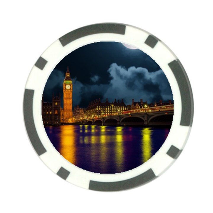 London Skyline England Landmark Poker Chip Card Guard