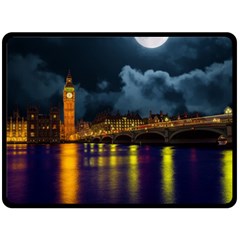 London Skyline England Landmark Fleece Blanket (large)  by Celenk