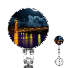 London Skyline England Landmark Stainless Steel Nurses Watch by Celenk