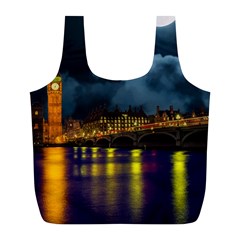 London Skyline England Landmark Full Print Recycle Bags (l)  by Celenk