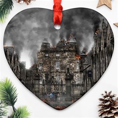 Armageddon War Apocalypse Ornament (heart) by Celenk