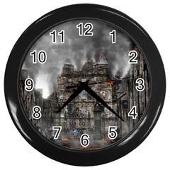 Armageddon War Apocalypse Wall Clocks (black) by Celenk