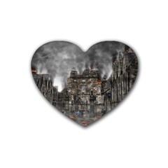 Armageddon War Apocalypse Heart Coaster (4 Pack)  by Celenk