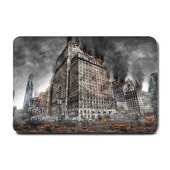 World War Armageddon Destruction Small Doormat  by Celenk