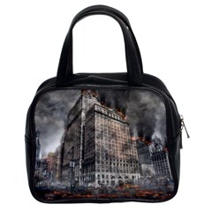 World War Armageddon Destruction Classic Handbags (2 Sides) by Celenk