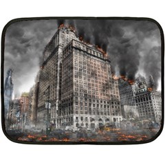 World War Armageddon Destruction Double Sided Fleece Blanket (mini)  by Celenk