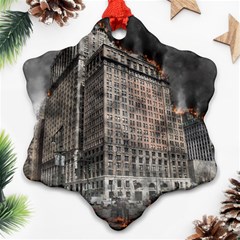 World War Armageddon Destruction Ornament (snowflake) by Celenk