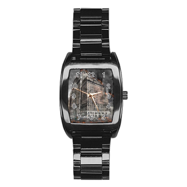 World War Armageddon Destruction Stainless Steel Barrel Watch