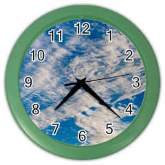 Clouds Sky Scene Color Wall Clocks by Celenk