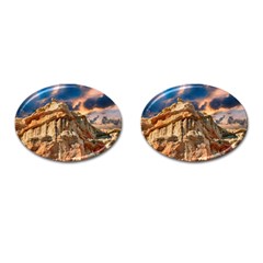 Canyon Dramatic Landscape Sky Cufflinks (oval) by Celenk