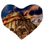 Canyon Dramatic Landscape Sky Large 19  Premium Heart Shape Cushions Back