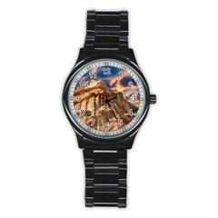 Canyon Dramatic Landscape Sky Stainless Steel Round Watch by Celenk