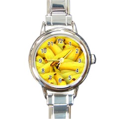 Yellow Banana Fruit Vegetarian Natural Round Italian Charm Watch