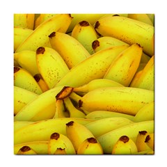 Yellow Banana Fruit Vegetarian Natural Tile Coasters