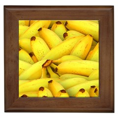 Yellow Banana Fruit Vegetarian Natural Framed Tiles