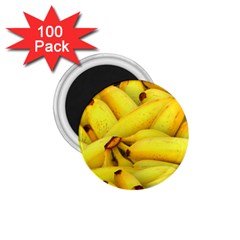 Yellow Banana Fruit Vegetarian Natural 1 75  Magnets (100 Pack)  by Celenk