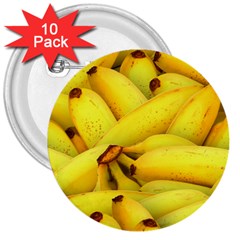 Yellow Banana Fruit Vegetarian Natural 3  Buttons (10 pack) 