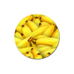 Yellow Banana Fruit Vegetarian Natural Magnet 3  (Round)