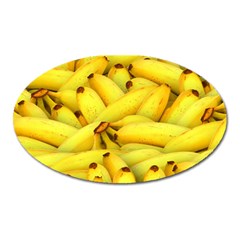 Yellow Banana Fruit Vegetarian Natural Oval Magnet