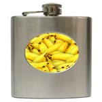 Yellow Banana Fruit Vegetarian Natural Hip Flask (6 oz) Front