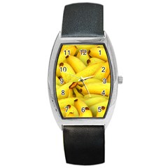 Yellow Banana Fruit Vegetarian Natural Barrel Style Metal Watch