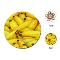 Yellow Banana Fruit Vegetarian Natural Playing Cards (Round) 