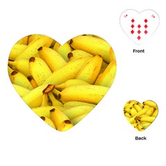 Yellow Banana Fruit Vegetarian Natural Playing Cards (Heart) 